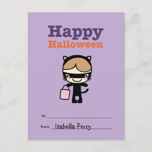 Halloween Greetings for Kids Postcard Postkarte