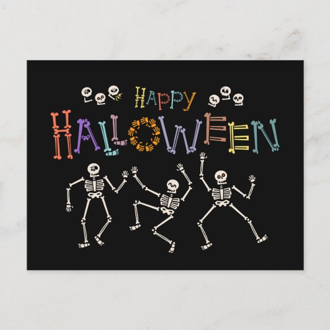 Halloween Greetings Postkarte (Vorderseite)