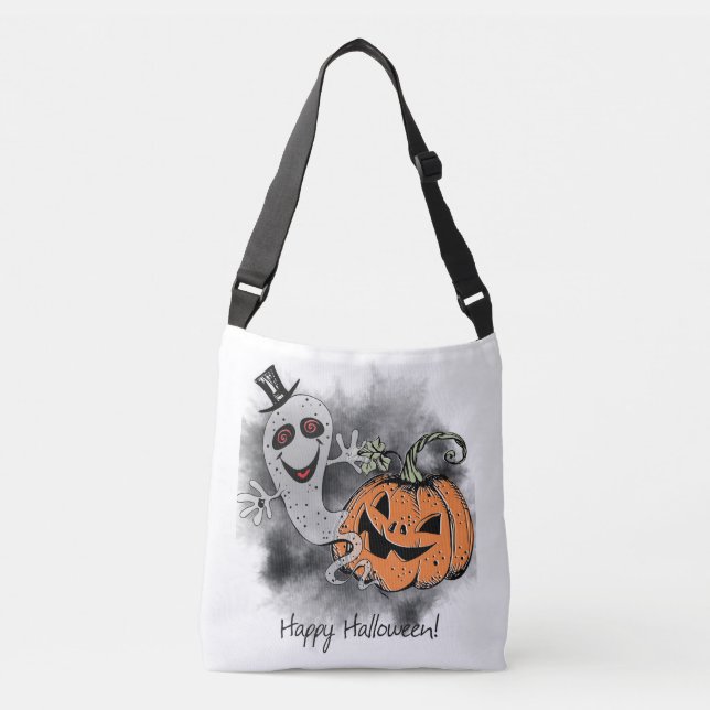 Halloween Greetings Tragetaschen Mit Langen Trägern (Vorderseite)