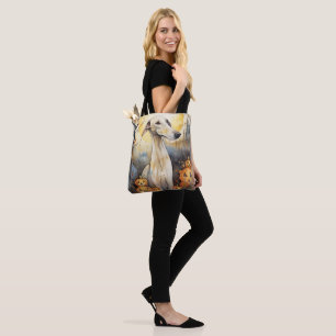 Halloween Greyhound mit Pumpkins Beängstigend Tasche