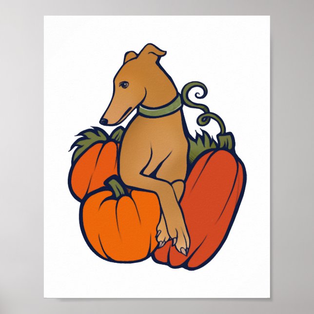 Halloween Greyhound Poster (Vorne)