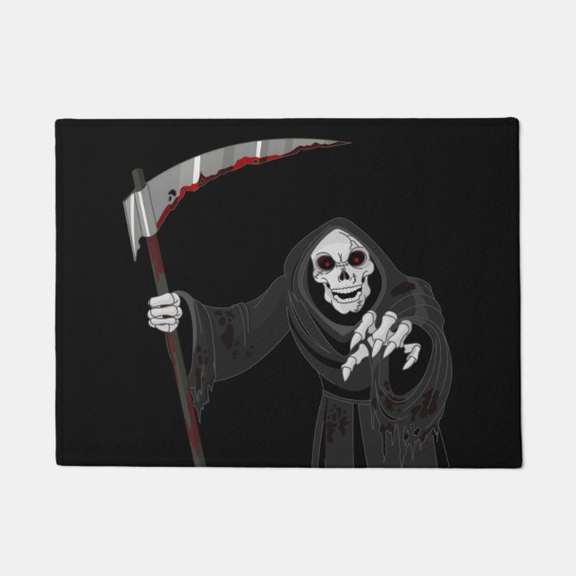 Halloween Grim Sensenmann Door Mat Fußmatte (Vorderseite)