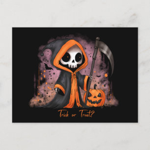 Halloween Grim Sensenmann Feiertagspostkarte