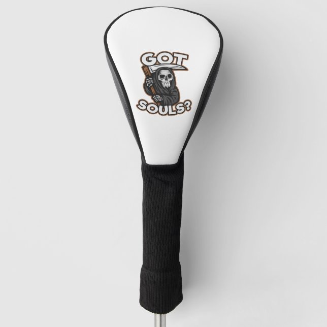 Halloween Grim Sensenmann Got Soule Halloween Golf Headcover (Vorderseite)