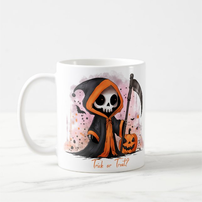 Halloween Grim Sensenmann Kaffeetasse (Links)