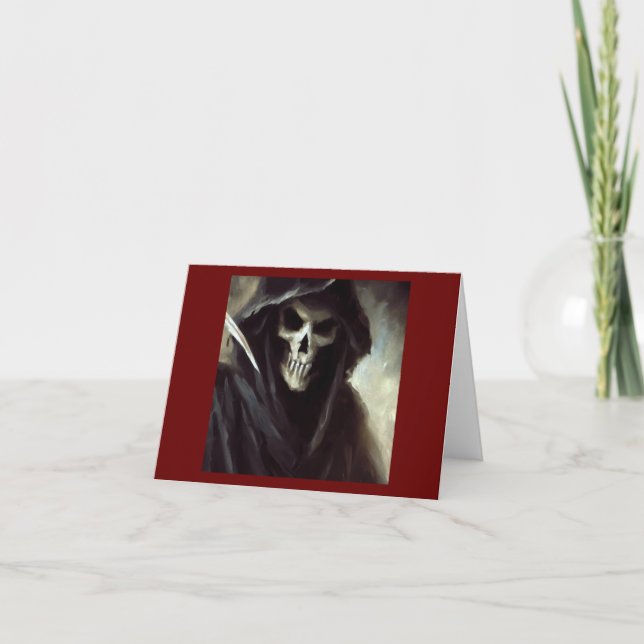 Halloween - Grimischer Sensenmann 4 Karte (Vorderseite)