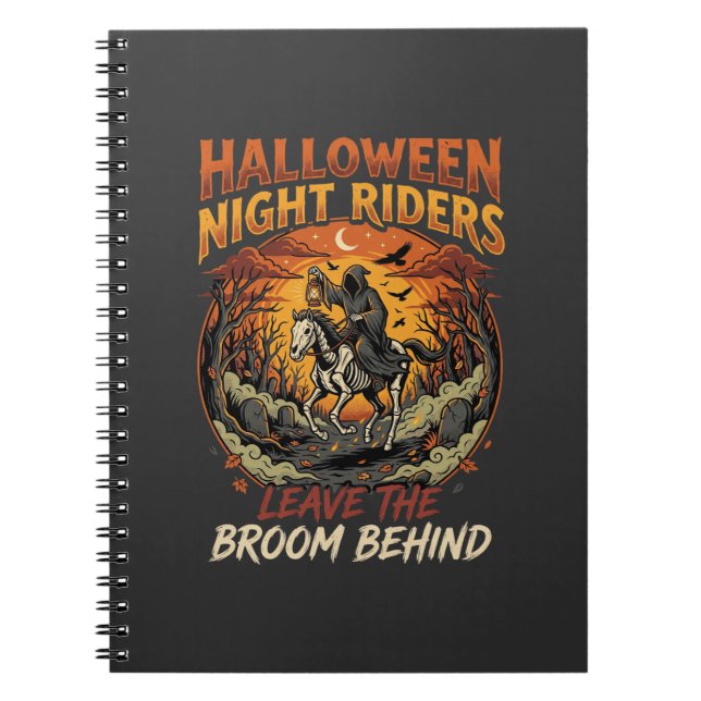 Halloween Grimmiger Reiter Escape Notizblock (Vorderseite)