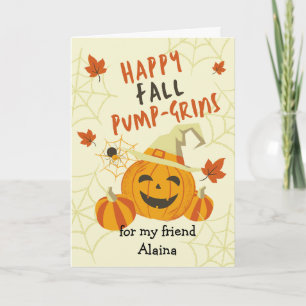 Halloween Grin für einen Niedlichen Jack in Lanter Karte