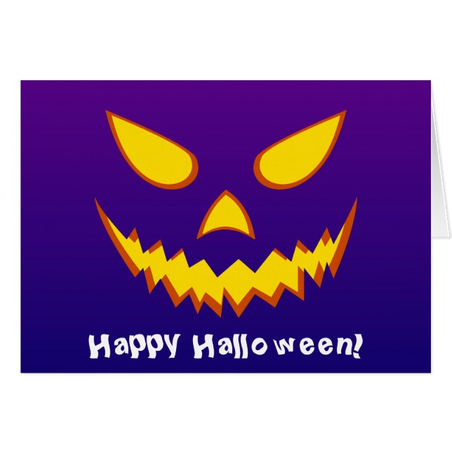 Halloween Grinning Face Kürbislaterne Pumpkin (Vorderseite (Horizontal))