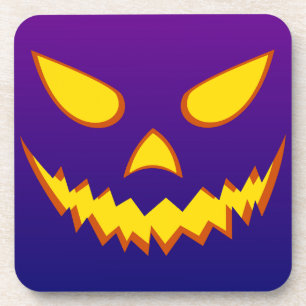 Halloween Grinning Face Kürbislaterne Pumpkin Getränkeuntersetzer