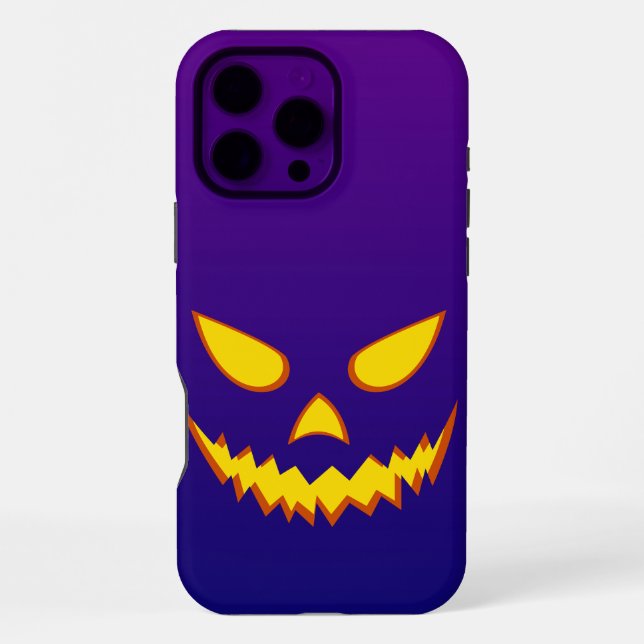 Halloween Grinning Face Kürbislaterne Pumpkin iPhone 16 Pro Max Hülle (Rückseite)