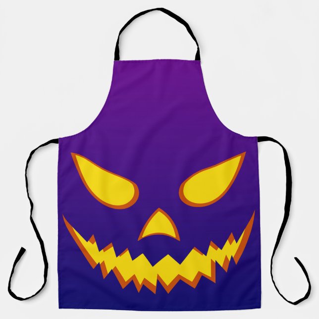 Halloween Grinning Face Kürbislaterne Pumpkin Schürze (Vorderseite)