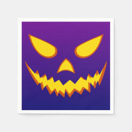 Halloween Grinning Face Kürbislaterne Pumpkin Serviette