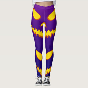 Halloween grinsendes Gesicht Jack o Lantern Kürbis Leggings