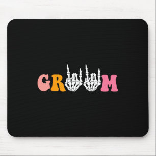 Halloween Groom Bride Skeleton Hand Wedding Bachel Mousepad