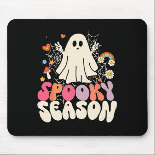 Halloween Groovy Boo Ghost Spooky Mens Kids Mousepad