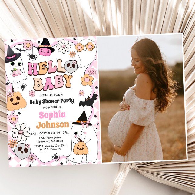 Halloween Groovy Ghost Baby Shower Einladung (Von Creator hochgeladen)