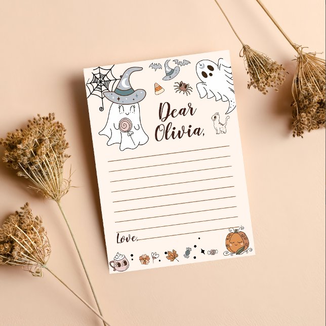 Halloween Groovy Niedlich Ghost Time Kapsel Notiz  Dankeskarte (Von Creator hochgeladen)