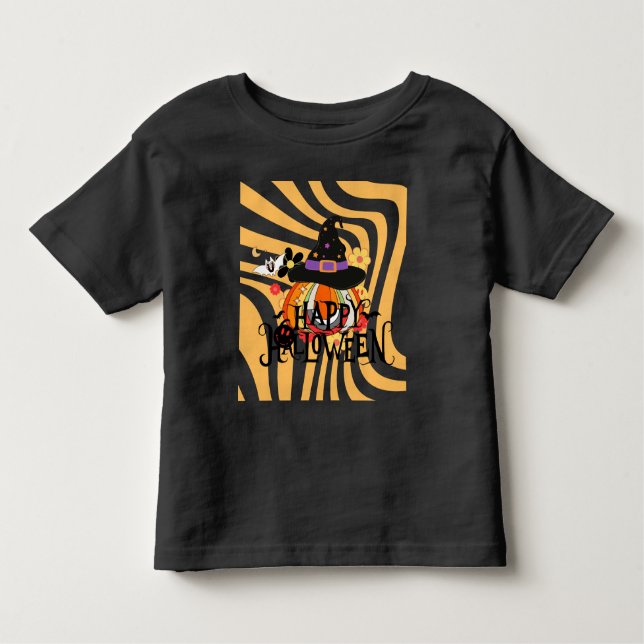 Halloween Groovy Retro Kleinkind T-shirt (Vorderseite)