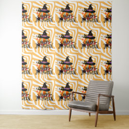 Halloween Groovy Retro Wandteppich