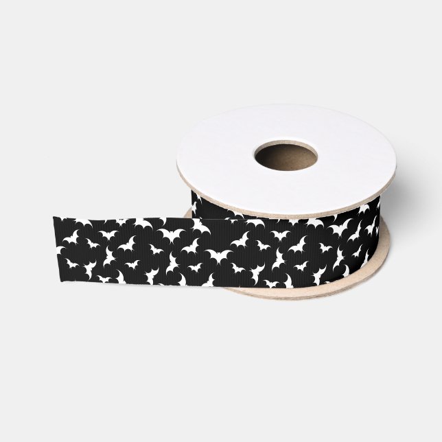 Halloween Grosgrain Ribbon Bats Ripsband (Spule)