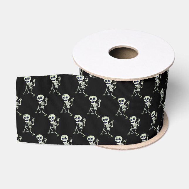 Halloween Grosgrain Ribbon-Skelett Ripsband (Spule)