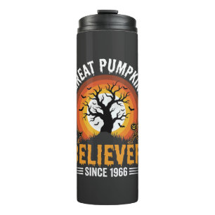 Halloween Großer Kürbis Anhänger Retro Skelett Thermosbecher