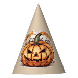 Halloween: Großer Kürbis -  Partyhütchen