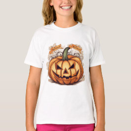 Halloween: Großer Kürbis -  T-Shirt