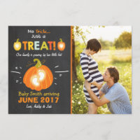 Halloween grossesse faire-part Tricoter ou traitem