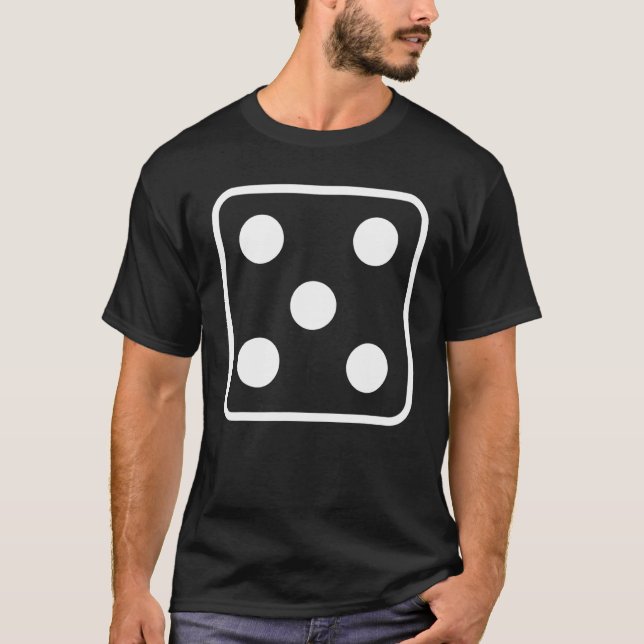 Halloween Group 5 Dice Gamer Simple Costume Dark T-Shirt (Vorderseite)