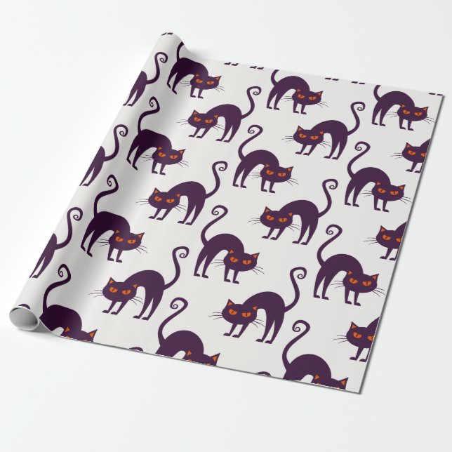 Halloween Group Patterns Geschenkpapier (Ungerollt)