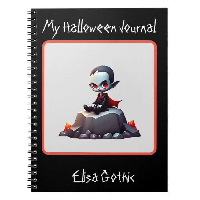 Halloween Grumpy vampire Carnet Spiral (Devant)