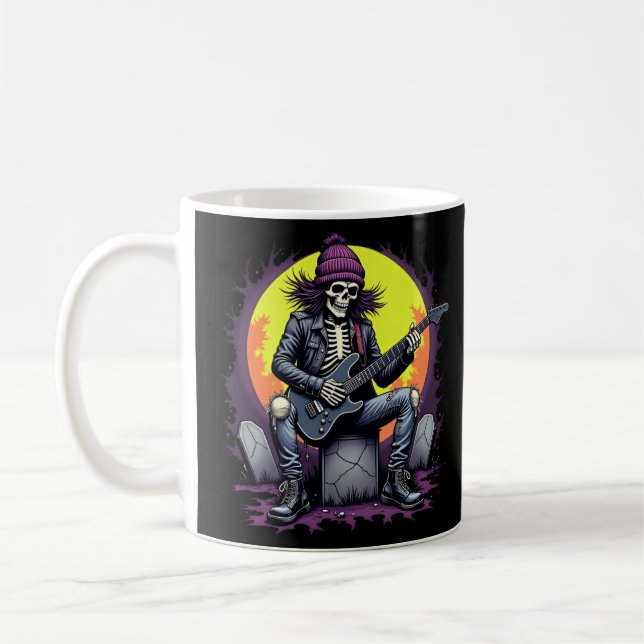 Halloween Grunge Skeleton Kaffeetasse (Links)