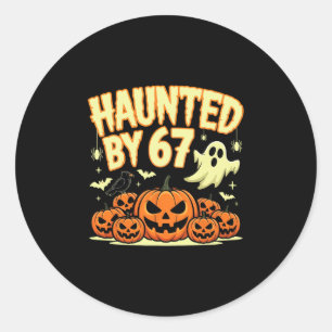 Halloween Grusel 67 Six Seven Meme 1 (13) Runder Aufkleber