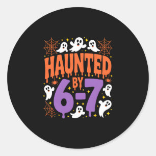 Halloween Grusel 67 Six Seven Meme 1 (5)  Runder Aufkleber