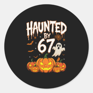 Halloween Grusel 67 Six Seven Meme 1 (7) Runder Aufkleber