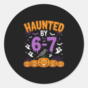Halloween Grusel 67 Six Seven Meme 1 (8) Runder Aufkleber