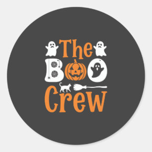 Halloween Grusel Crew Geist Kürbis Katzen Design Runder Aufkleber