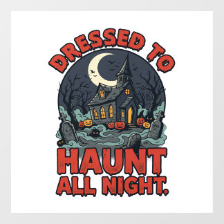 Halloween Grusel-Friedhof-Kostüm-Nacht Fensteraufkleber