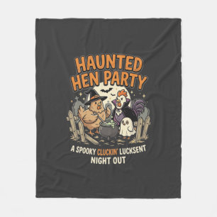 Halloween Grusel-Henne-Party Fleecedecke