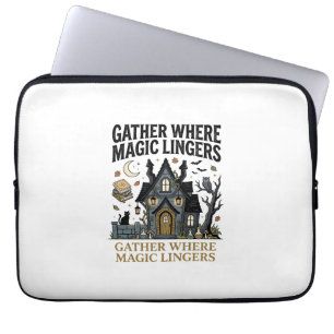 Halloween Grusel-Hütte Zusammenkunft Laptopschutzhülle