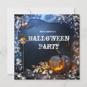 Halloween Grusel-Kürbis-Magie-Party-Einladung Einladung