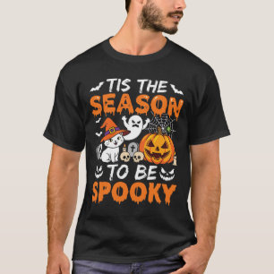 Halloween Grusel-Saison Katze Geist Kürbis T-Shirt