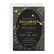 Halloween Grusel-Spektakel Schwarz Gold Gotische H