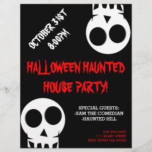 Halloween Gruselhaus-Party-Ankündigungsflyer Flyer