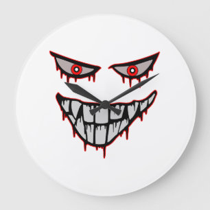 Halloween - Gruselig Große Wanduhr