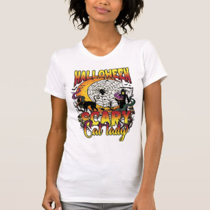Halloween Gruselige Katzenlady Sensenmann Mond Mag T-Shirt