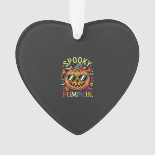 Halloween Gruselige Kürbis-Sonnenbrille Vektor Ornament