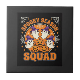 Halloween Gruselige Saison Team Geist Kürbis Desig Fliese